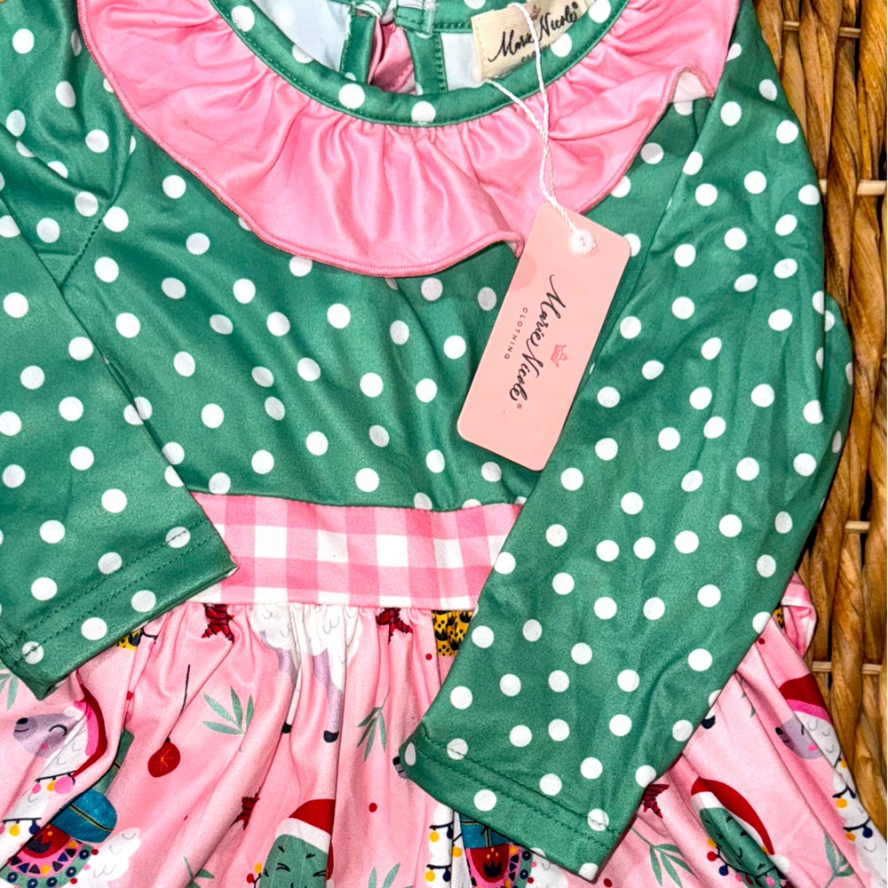 NWT Girls Marie Nicole Dress - Christmas ( vibrant colors ) boutique toddler